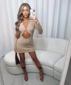 Sorelleuk Tallula Knitted Dress - Nude New Arrivals