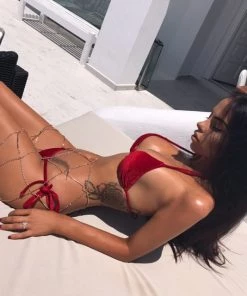 Sorelle Santorini Diamanté Chain Skirt