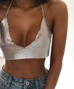 Sorelle Lara Chain Bralet - Silver (SALE)