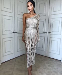 Sorelle New Arrivals Taylor Asymmetric Dress - Gold