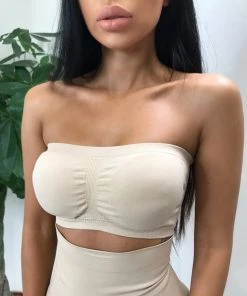 Sorelle Clothing Bandeau Bralet - Nude