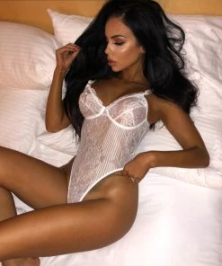 Sorelle New Arrivals Emily Lace Bodysuit - White