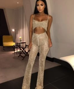 Sorelle Petite Francesca Metallic Trousers - Gold (PRE ORDER) New Arrivals