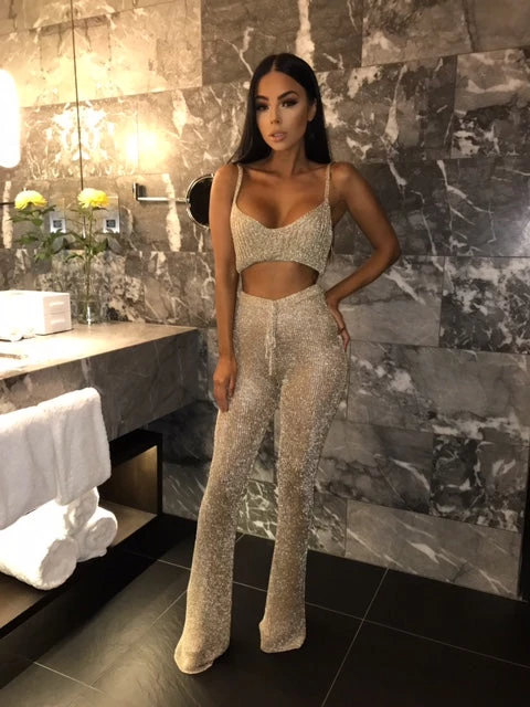 Sorelle Chiara Metallic Crop Top - Gold New Arrivals 3 Sorelle Chiara Metallic Crop Top - Gold New Arrivals