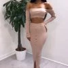 Sorelle New Arrivals Alessandra Ribbed Two Piece - Nude