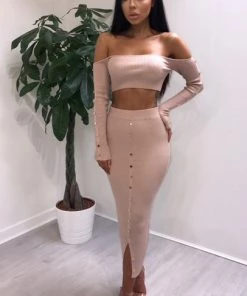 Sorelle New Arrivals Alessandra Ribbed Two Piece - Nude