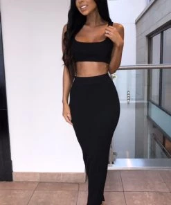 Sorelle New Arrivals Kimberley Ribbed Two Piece - Black 15 Sorelle New Arrivals Kimberley Ribbed Two Piece - Black