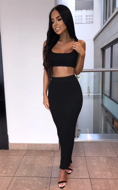 Sorelle New Arrivals Kimberley Ribbed Two Piece - Black 8 Sorelle New Arrivals Kimberley Ribbed Two Piece - Black