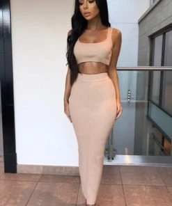 Sorelle New Arrivals Kimberley Ribbed Two Piece - Nude