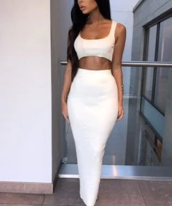 Sorelle New Arrivals Kimberley Ribbed Two Piece - Cream