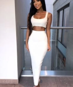 Sorelle New Arrivals Kimberley Ribbed Two Piece - Cream