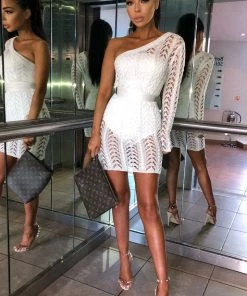 Sorelle Clothing Arianna Asymmetric Dress - Off White