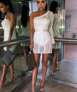 Sorelle Clothing Arianna Asymmetric Dress - Off White