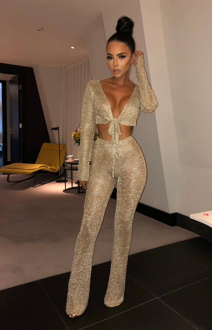 Sorelle Ariella Metallic Tie Top - Gold New Arrivals 1 Sorelle Ariella Metallic Tie Top - Gold New Arrivals