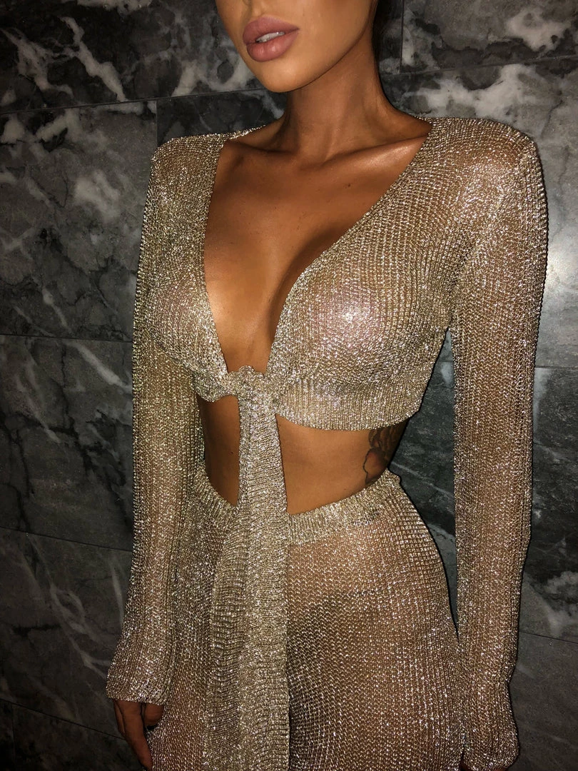 Sorelle Ariella Metallic Tie Top - Gold New Arrivals 4 Sorelle Ariella Metallic Tie Top - Gold New Arrivals