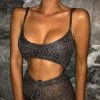 Sorelle Chiara Metallic Crop Top - Gun Metal (PRE ORDER ONLY) New Arrivals