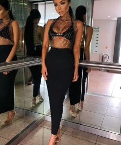 Sorelle New Arrivals Lila Diamantè Top - Black