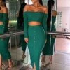 Sorelle Alessandra Ribbed Two Piece - Green New Arrivals