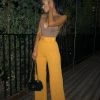 Sorelle Lilly Belted Palazzo Trousers - Mustard New Arrivals