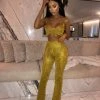Sorelle Kylie Metallic Two Piece - Mustard New Arrivals