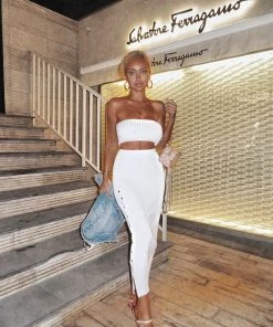 Sorelle Saffie Ribbed Two Piece - White