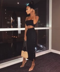 Sorelle Saffie Ribbed Two Piece - Black Clothing