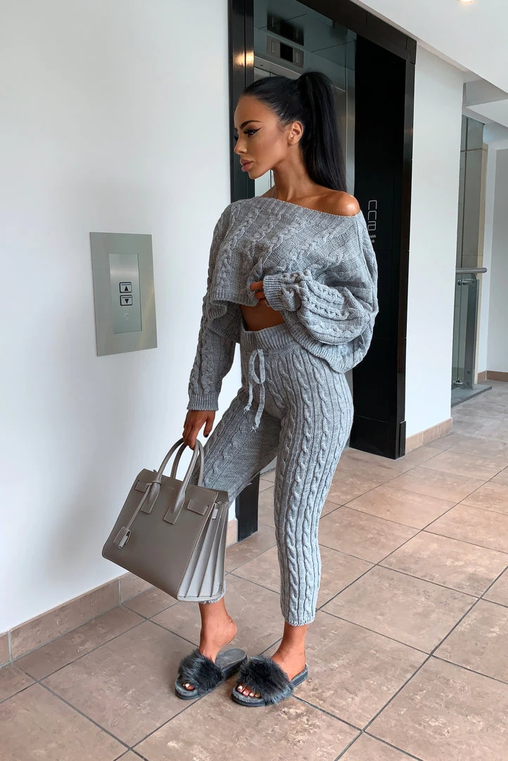 Sorelle Nadine Knit Loungewear - Light Grey Clothing 1 Sorelle Nadine Knit Loungewear - Light Grey Clothing