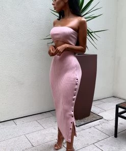 Sorelle Saffie Ribbed Two Piece - Pink Clothing