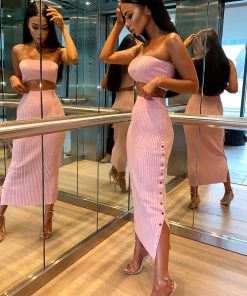 Sorelle Saffie Ribbed Two Piece - Pink Clothing