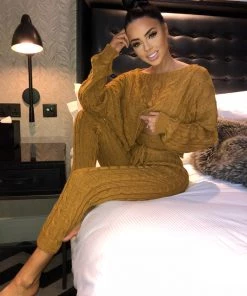 Sorelleuk Nadine Knit Loungewear - Dark Mustard Knitwear