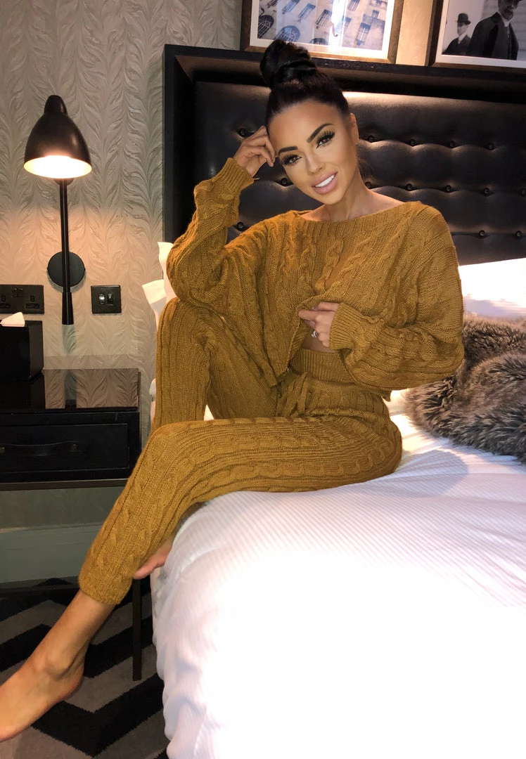 Sorelleuk Nadine Knit Loungewear - Dark Mustard Knitwear 1 Sorelleuk Nadine Knit Loungewear - Dark Mustard Knitwear