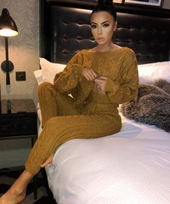 Sorelleuk Nadine Knit Loungewear - Dark Mustard Knitwear