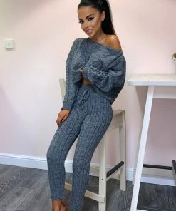 Sorelle Clothing Nadine Knit Loungewear - Dark Grey 8 Sorelle Clothing Nadine Knit Loungewear - Dark Grey