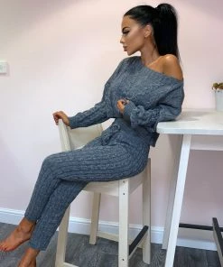 Sorelle Clothing Nadine Knit Loungewear - Dark Grey