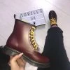 Sorelle Shoes BROOKE EYELET LACE UP BOOTS - WINE (SALE)