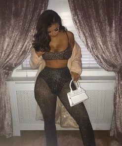 Sorelle Clothing Serena Metallic Two Piece - Gunmetal (PRE ORDER) 6 Sorelle Clothing Serena Metallic Two Piece - Gunmetal (PRE ORDER)