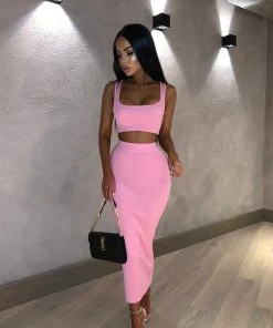 Sorelle Kimberley Ribbed Two Piece - Rose New Arrivals 5 Sorelle Kimberley Ribbed Two Piece - Rose New Arrivals