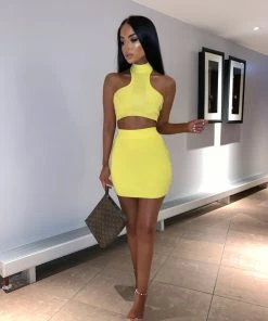 Sorelle Christie Ribbed Two Piece - Yellow New Arrivals