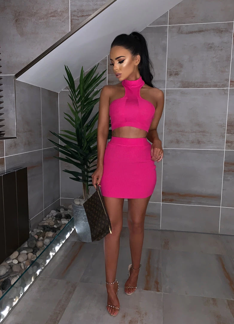 Sorelle Christie Ribbed Two Piece - Pink 1 Sorelle Christie Ribbed Two Piece - Pink