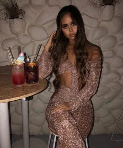 Sorelle Macey Metallic Two Piece - Rose Gold New Arrivals
