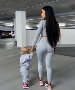 Sorelleuk Sorelle Luxe Ribbed Two Piece - Grey New Arrivals