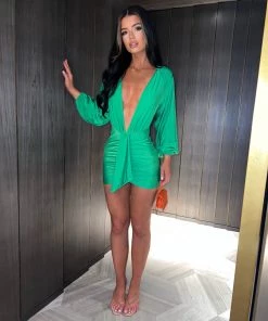 Sorelleuk New Arrivals Alexa Dress - Emerald