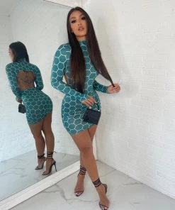 Sorelleuk New Arrivals Cindy Ring Dress - Green