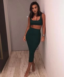 Sorelle New Arrivals Kimberley Ribbed Two Piece - Green