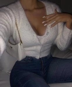 Sorelleuk Lennon Fluffy Two Piece - White New Arrivals