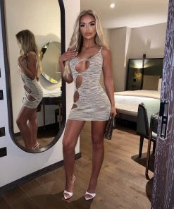 Sorelleuk Gianna Cut Out Dress - Nude