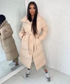 Sorelleuk New Arrivals Padded Duvet Coat - Cream