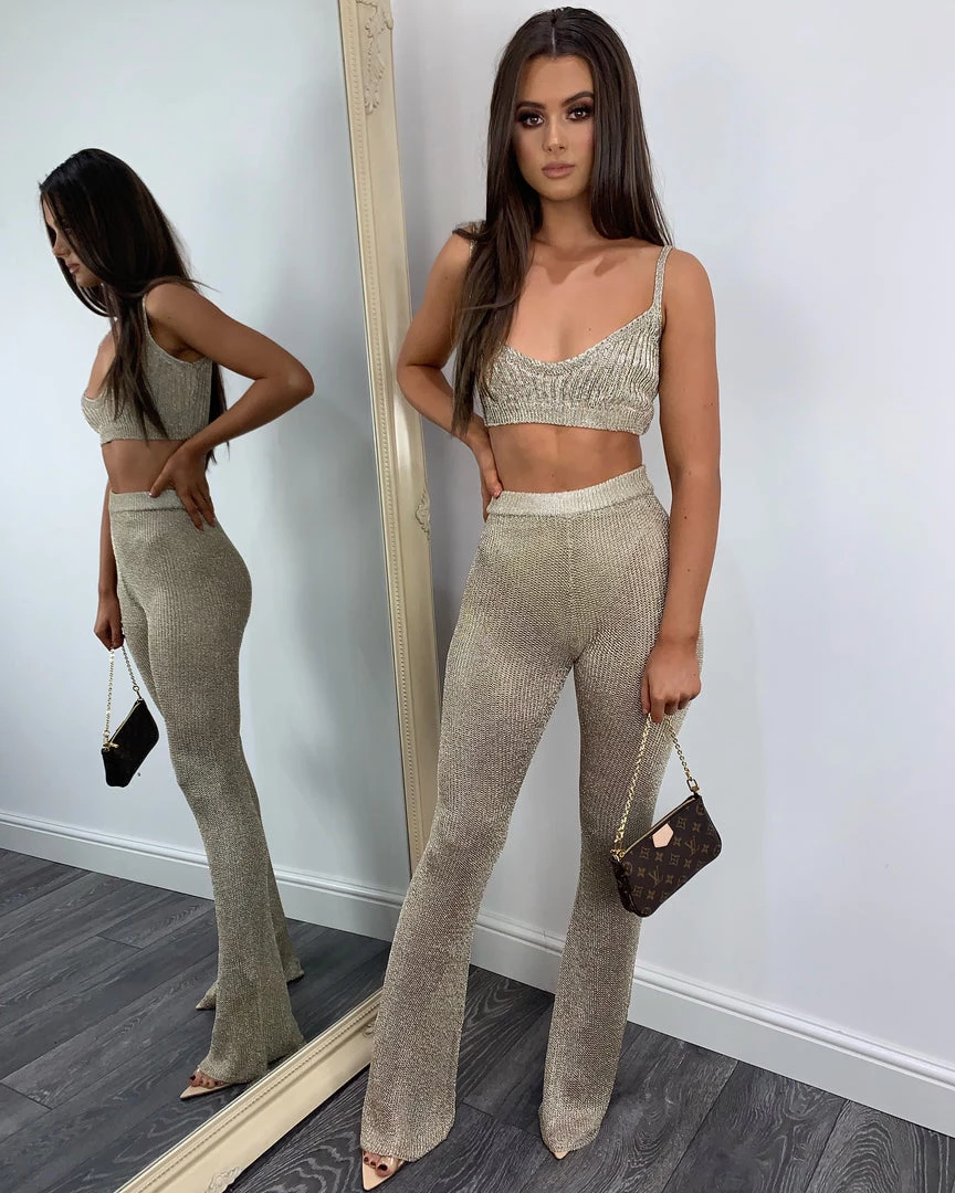 Sorelle New Arrivals Serena Metallic Two Piece - Gold (PRE ORDER) 2 Sorelle New Arrivals Serena Metallic Two Piece - Gold (PRE ORDER)