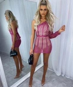 Sorelle New Arrivals Arianna Asymmetric Dress - Pink