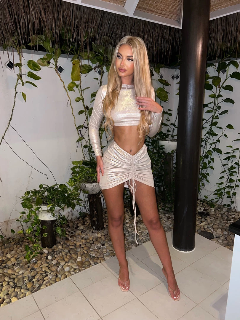 Sorelleuk Kady Two Piece - Champagne New Arrivals 2 Sorelleuk Kady Two Piece - Champagne New Arrivals